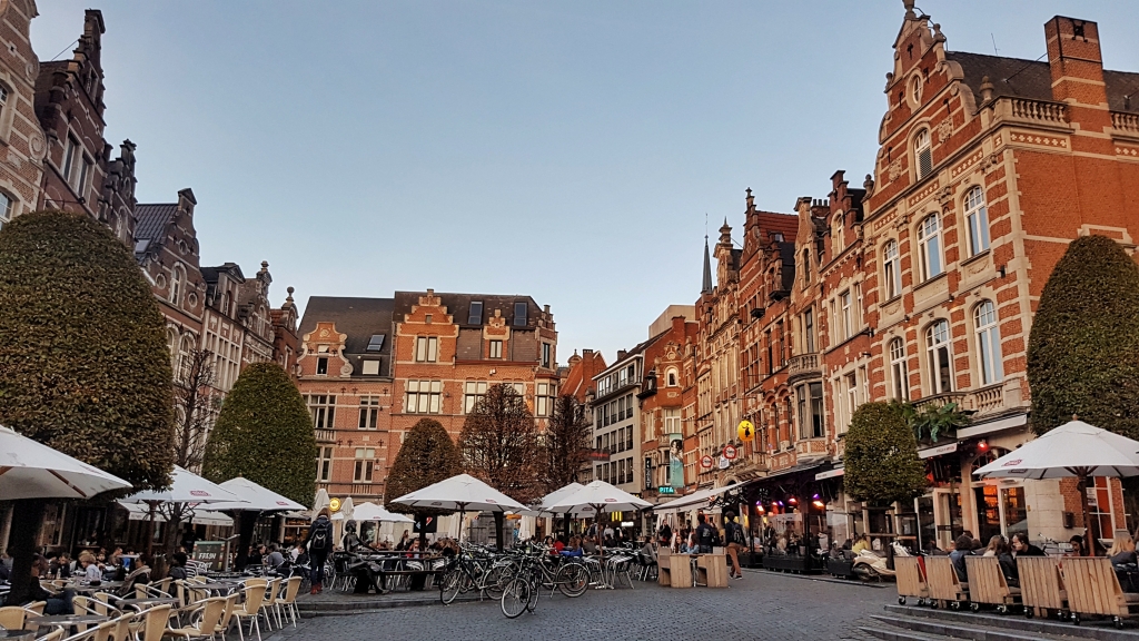 The Longest bar in Europe called Oude Markt in Belgium