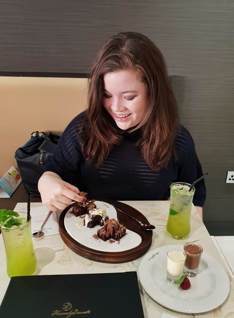 Heavenly Desserts Bradford -></noscript></noscript> www.whatsupcourtney.com #dessert #bradford #england” width=”814″ height=”1108″></p>
<h3>Waffles</h3>
<p>To my delight, our second course is WAFFLES!</p>
<p>The classic soft in the middle yet slightly crunchy on the outside; their waffles are well made, one of the best I have had.</p>
<p>Topped with sliced strawberries, chocolate sauce, a dollop of whipped cream with stracciatella ice cream, aptly named ‘I’ll have what she’s having’ as this is not definitely not made for sharing!</p>
<p>If Ferrero Rocher is more your thing, go for the ‘Ferrero Royal’ – waffles topped with four Ferrero Rochers, chocolate sauce, whipped cream and a scoop of ice cream.</p>
<p><img decoding=