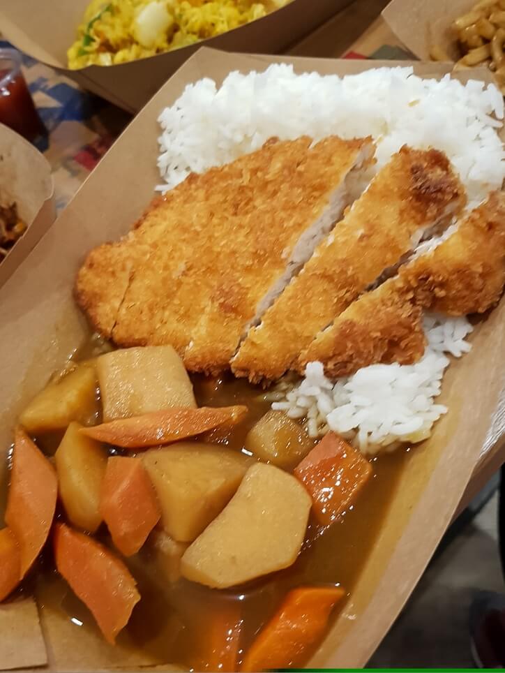 Japanese Chicken Katsu Curry with Jasmine Rice from Canaca World Street food restaurant in Newcastle Upon Tyne