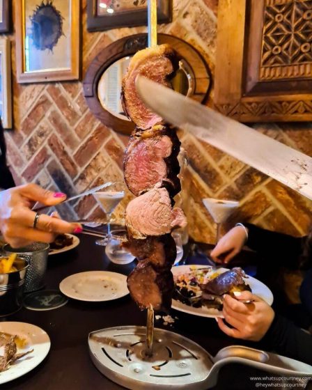 Brazilian rodizio in Newcastle Upon Tyne, this is a meat on a fake sword sliced in front of the customer. Also the main picture for this blogpost