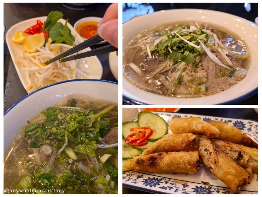 Beef Pho and Vietnamese Spring Roll Ngon Vietnamese Cafe in Newcastle Upon Tyne