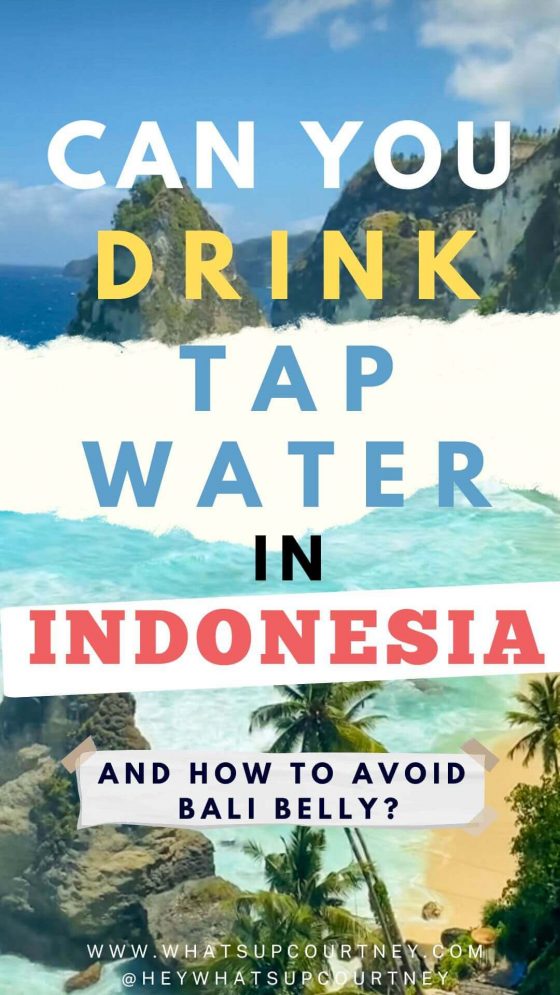 Pinterest pin for Can you drink the water in Indonesia and how to avoid Bali Belly