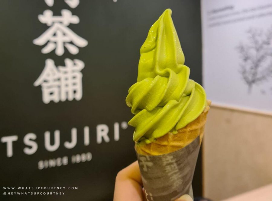 Matcha soft serve ice cream from Tsujiri in Newcastle branch