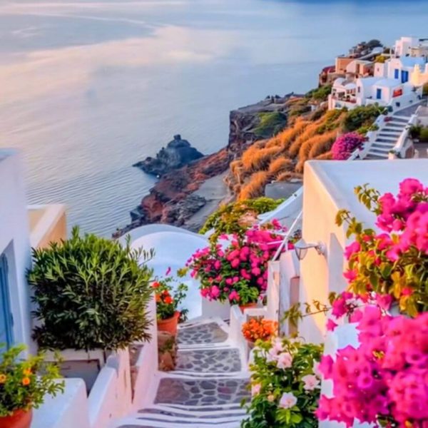 Santorini in Greece, one of the travel destinations in whatsupcourtney.com