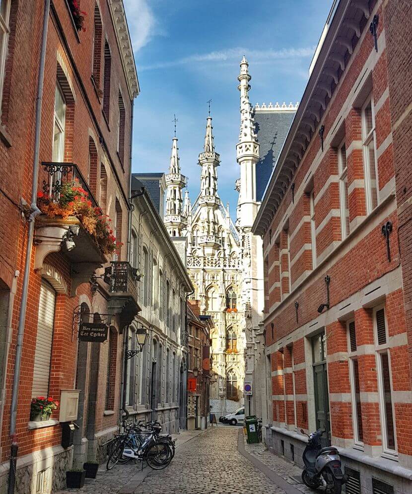 Historic Leuven Town hall in Leuven Belgium