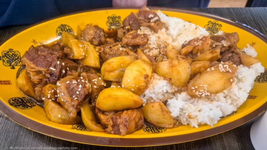Beef and Potato rice from Master Wang, on of the places of where to eat in Newcastle Upon Tyne whatsupcourtney