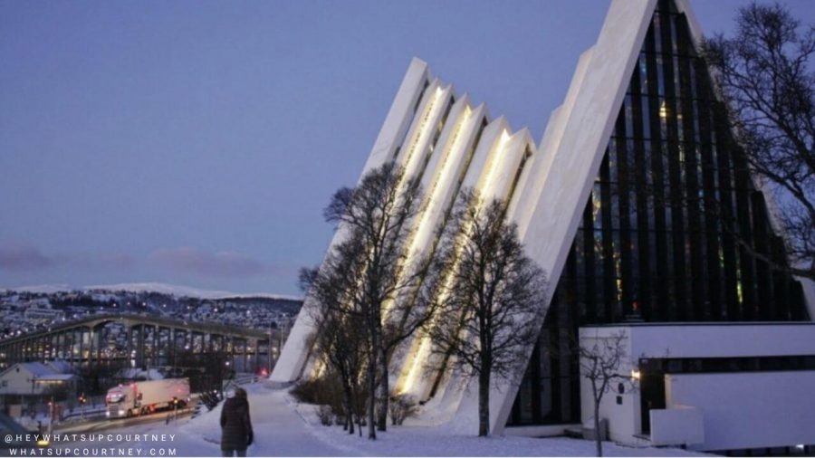 Arctic Cathedral Tromsø covered in snow