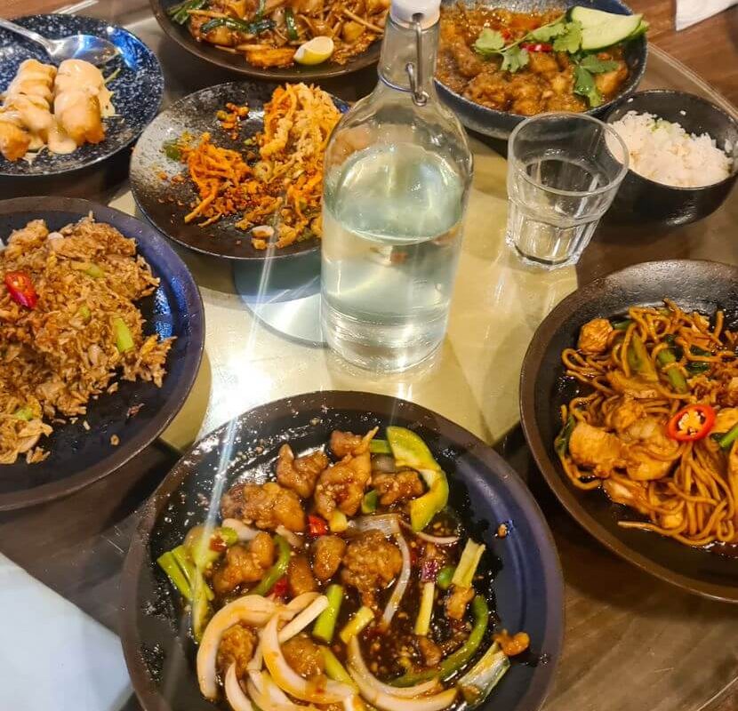 Family dinner Malaysian dishes at Chilli Padi Newcastle
