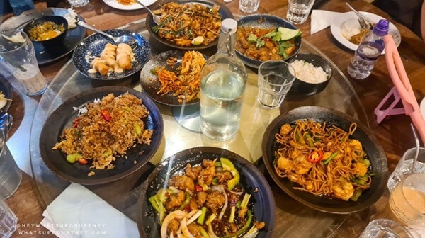 Family style meal at Chilli Padi Newcastle whatsupcourtney