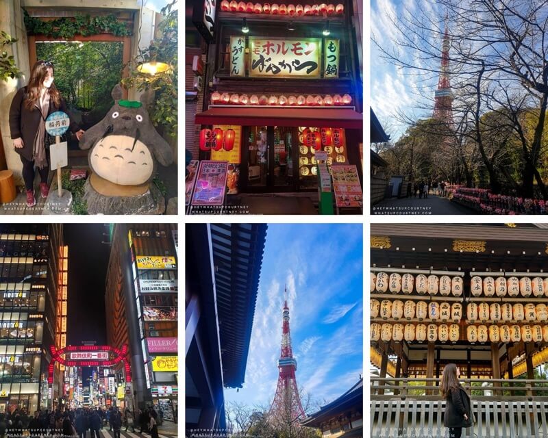 A collage of pictures of Japan, tokyo tower, totoro, shibuya part of my Japan Travel Guide