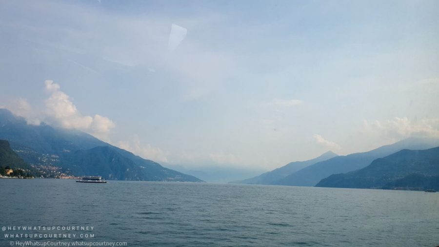 Lake view of Lake Como from Bellagio in Italy