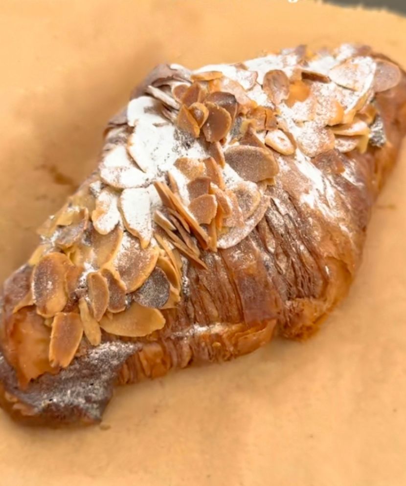 Northern Rye bakery in Ouseburn Newcastle, Almond croissant. They are a very well known bakery in Newcastle which is why it's on the list of the best bakeries in newcastle