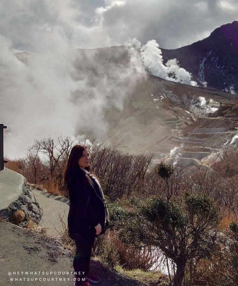 A view of the Owakudani boiling valley Hakone Japan