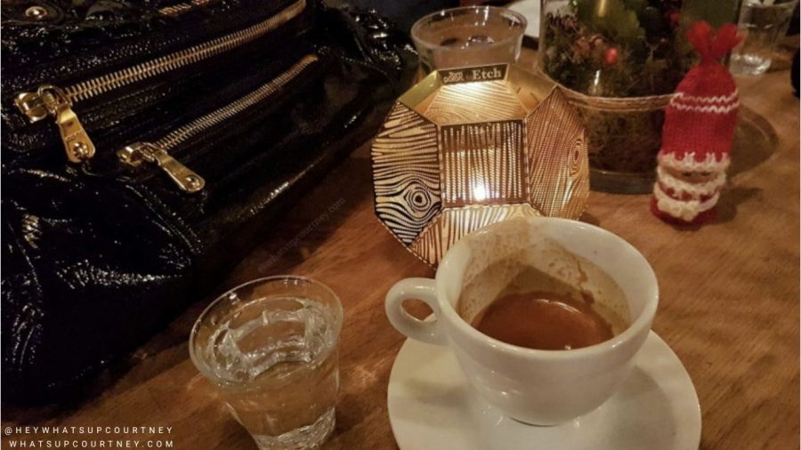 Coffee at Riso cafe bar in Tromso Norway