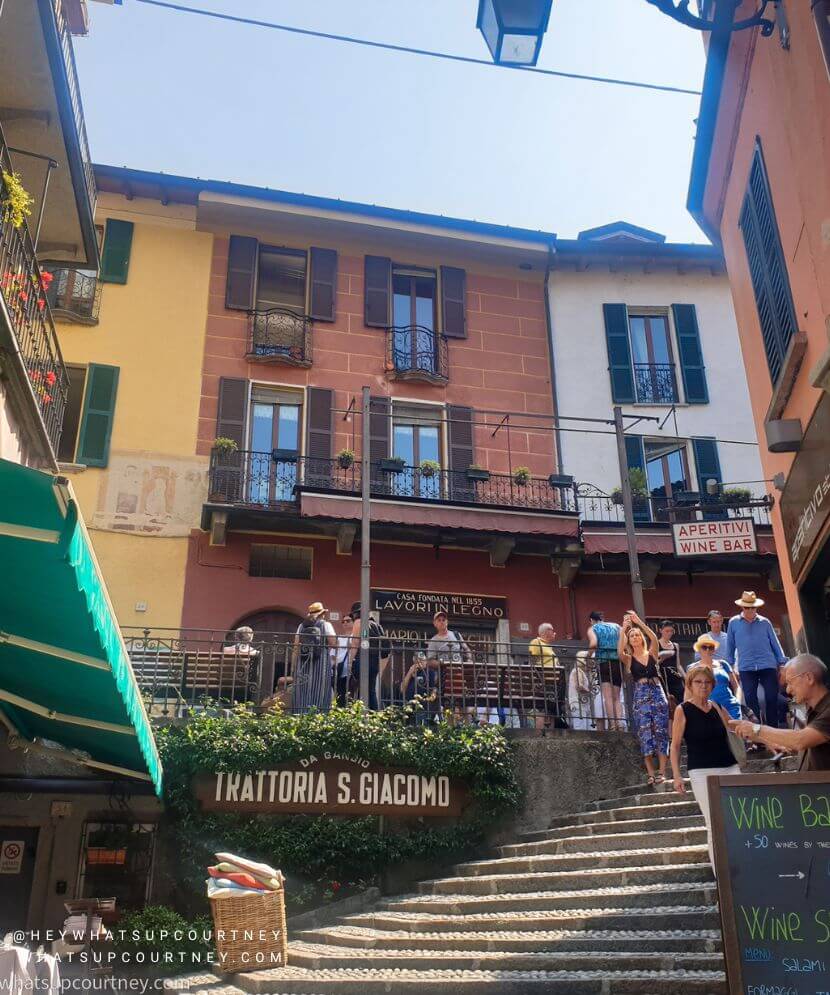 Part of Salita Serbelloni street view in Bellagio Lake Como