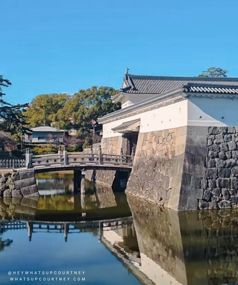 Odawara castle moat and bridge