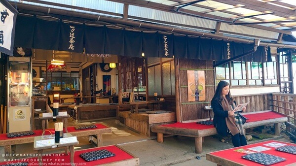 The restaurant at the rest stop halfway up Fushimi Inari temple in Kyoto