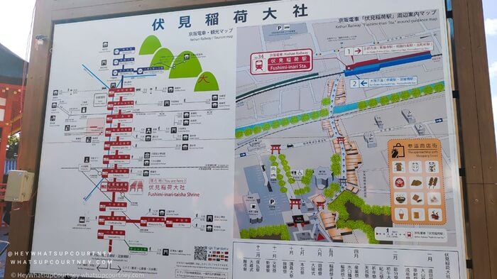 Fushimi inari taisha shrine map