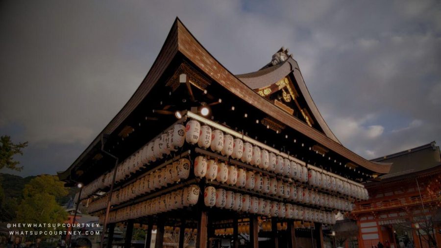 Kyoto Temple in Japan Lanterns