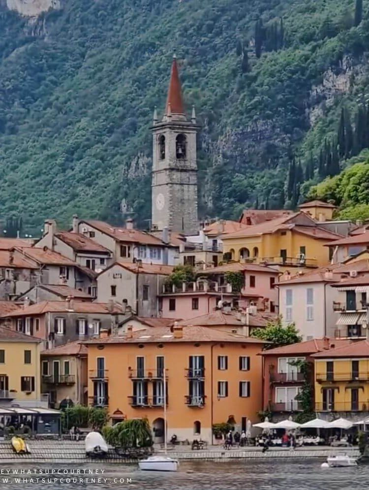 Best lake como towns in Italy, view of a lake como town called Varenna