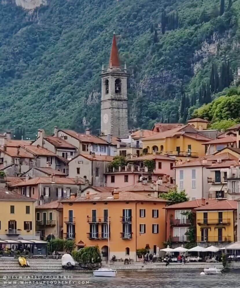 Best lake como towns in Italy, view of a lake como town called Varenna