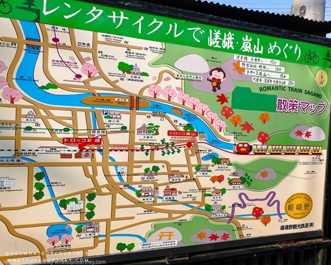 Map of Arashiyama in Kyoto