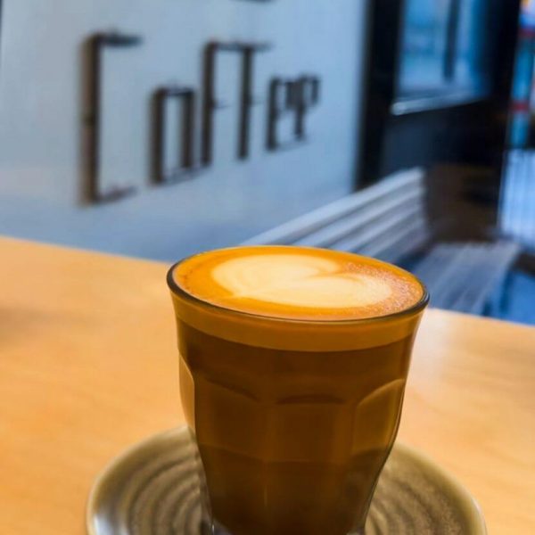 Coffee at Pink lane coffee shop by central station in Newcastle