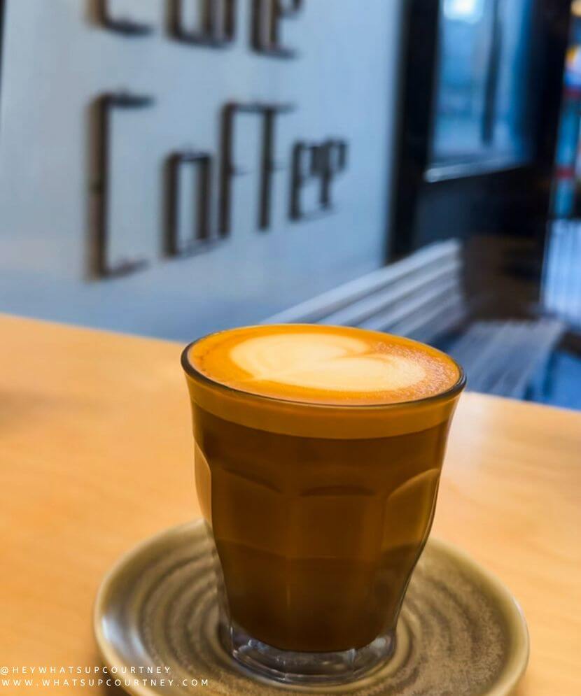 Coffee at Pink lane coffee shop by central station in Newcastle