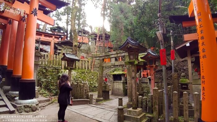 One of the many temples in between the Torii gates at Fushimi Inari temple in Kyoto