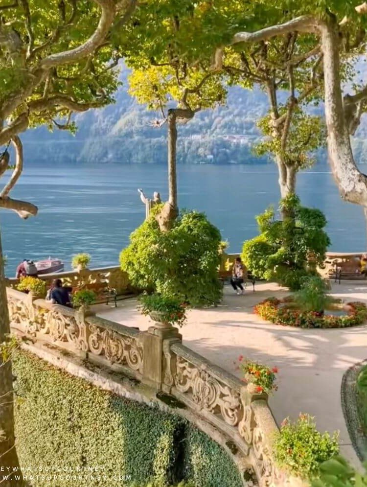 The famous spot featured in starwars in Villa del Balbianello lake como