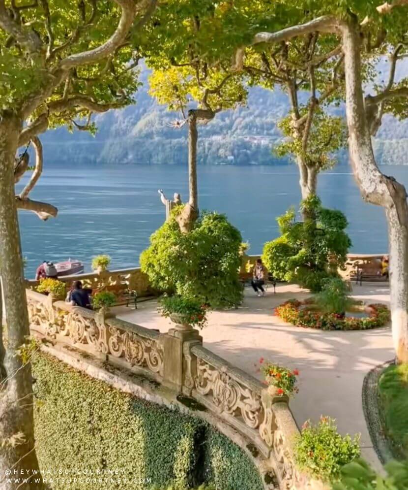 The famous spot featured in starwars in Villa del Balbianello lake como