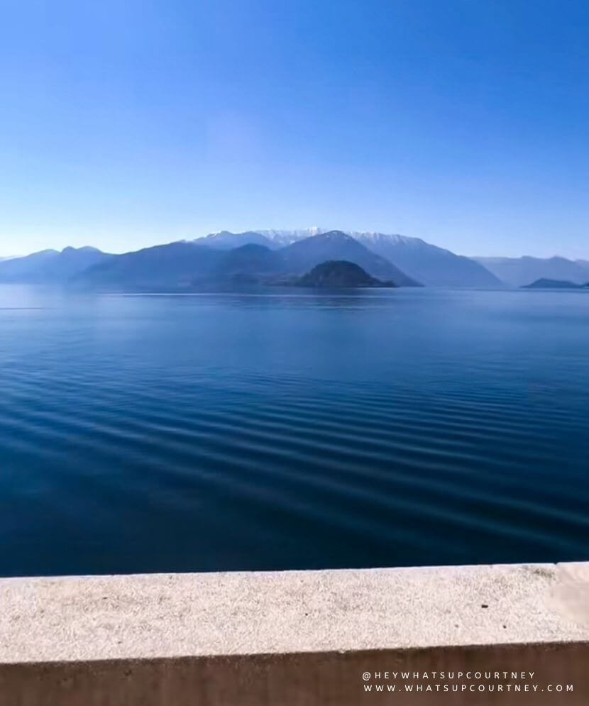 View of Lake Como varenna from villa cipressi