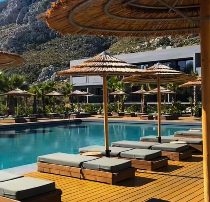 Cook's Club resort pool side cabana and poolside
