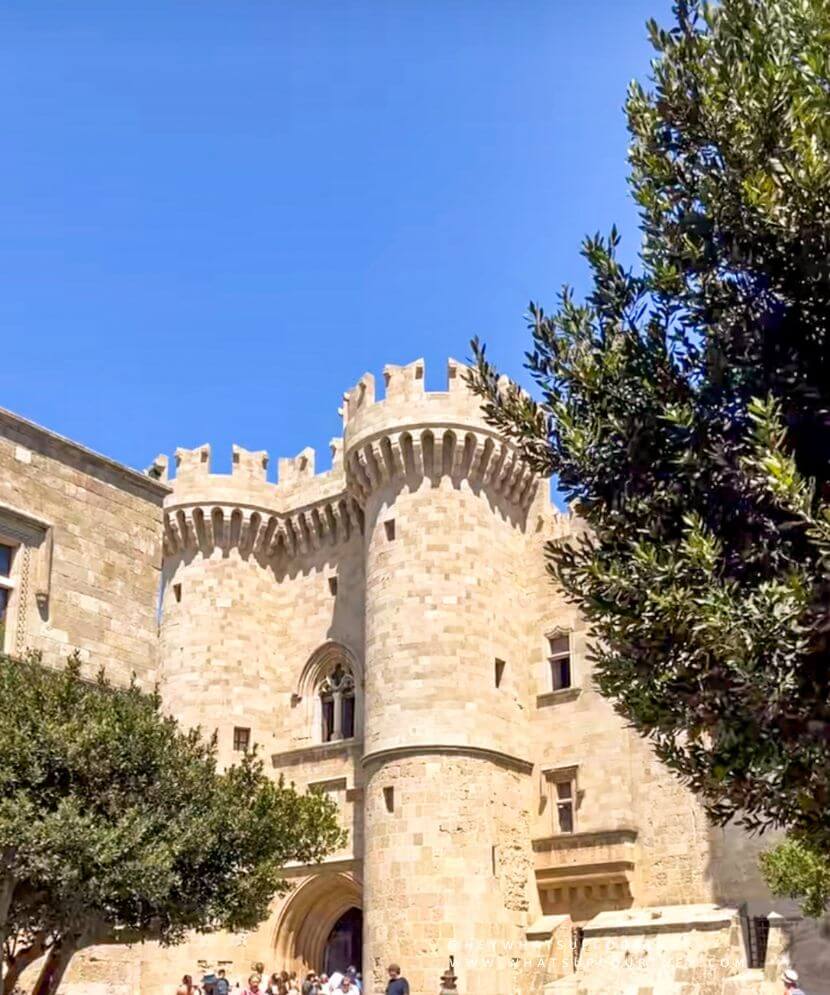 Grand master palace in Rhodes Old town exterior