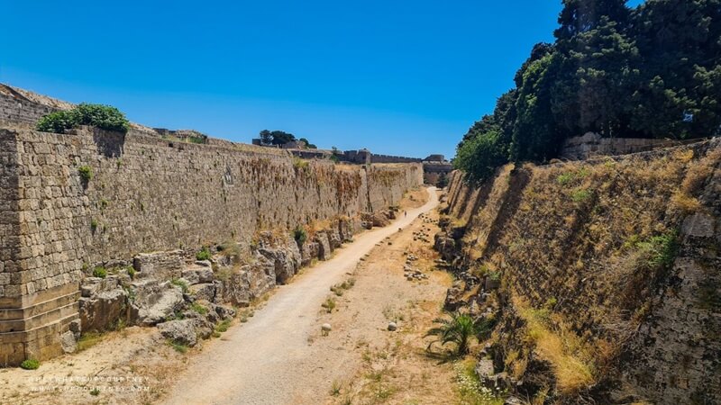 Rhodes Old town medieval moat