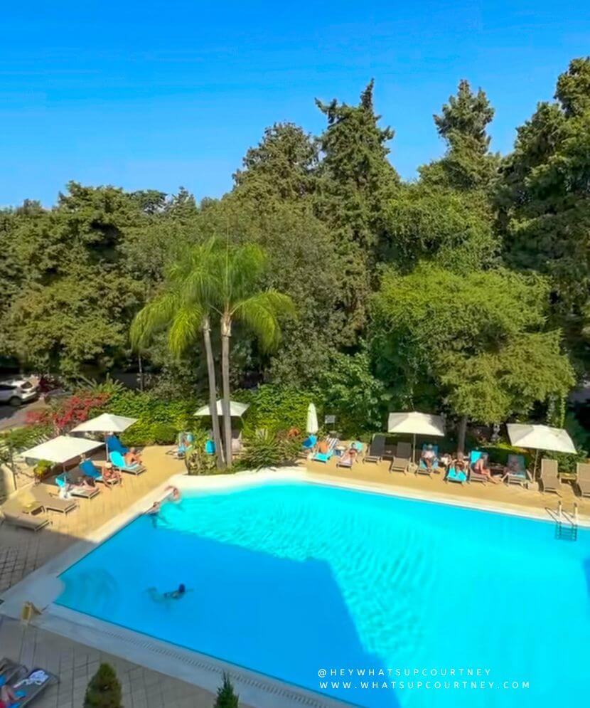 Rodos Park Suites and Spa pool side area