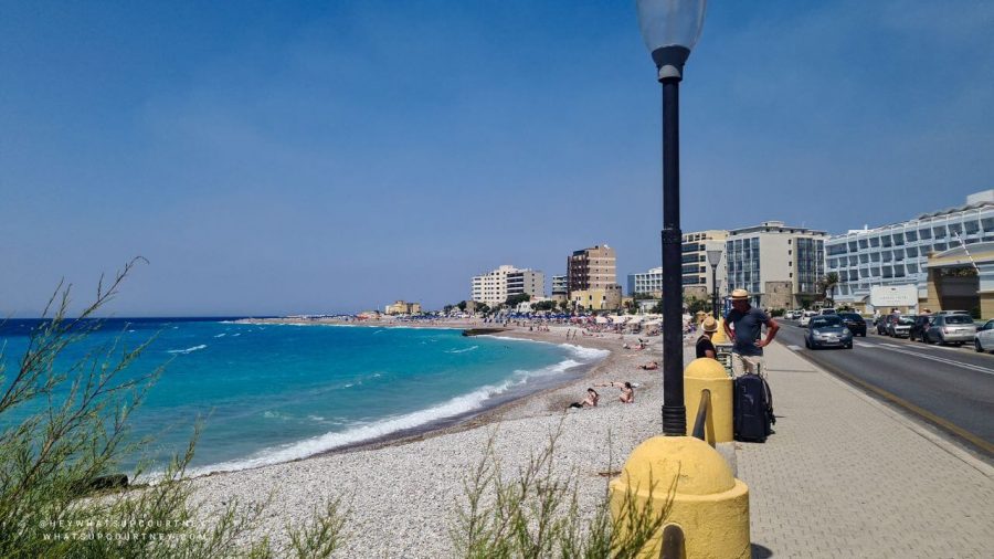 Seaside near Rhodes Old town greece