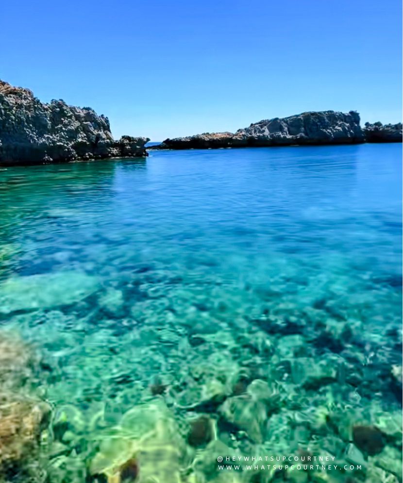 St Pauls bay water and beach Rhodes Greece