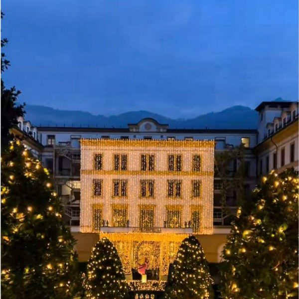 Villa Winter lights in Lake Como
