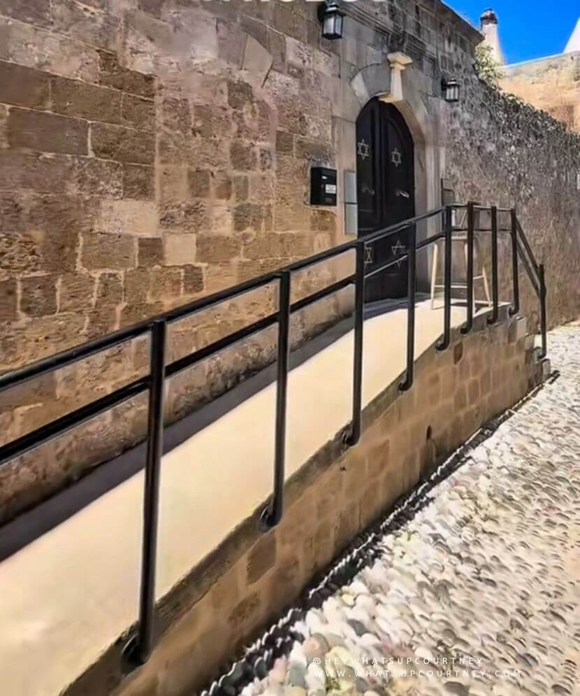 Jewish quarter entrance rhodes old town, part of your free walking tour of Rhodes old town