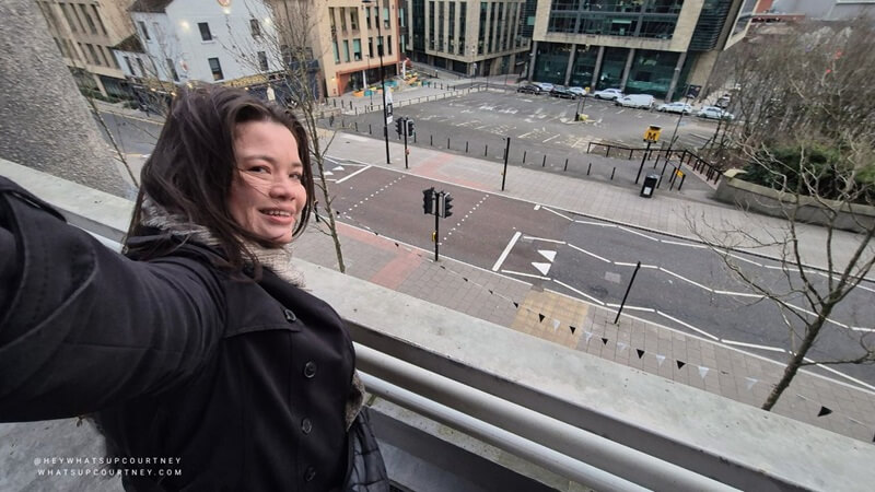 Courtney from whatsupcourtney.com at St James' park stadium first floor viewpoint