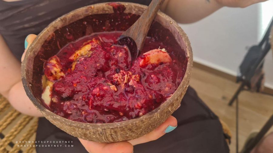acai bowl in lindos village rhodes