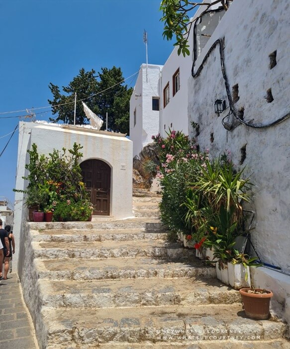 rooftop restaurant with seaview in lindos rhodes