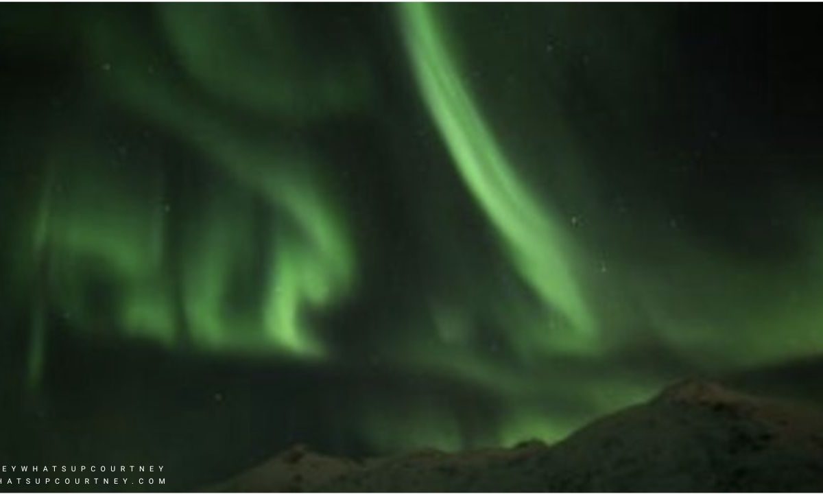 Dancing Green aurora borealis in Tromso Norway